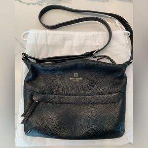 Kate Spade Black Pebbled Leather Small Crossbody Bag
